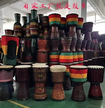 Professional Djembe Hand Drum, Percussion Instrument for Kids and Adults, 10/12 Inch Yunnan Lijiang Sheepskin Drum