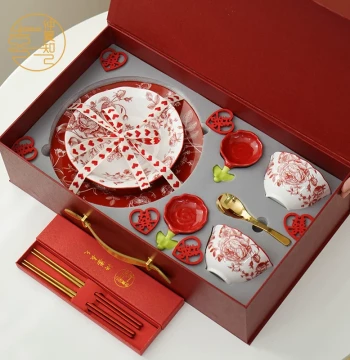 Midsummer Rose Tableware Set - Ideal Wedding Gift for Couples and Bridesmaids