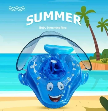 Inflatable Baby Sunshade Swimming Rings Seat Inflatable