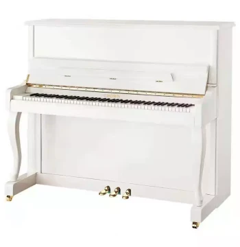 Crown American Piano B2, Solid Wood White Upright Piano, Brand New, Performance Grade for Teaching, Practice, and Home Use by Adults