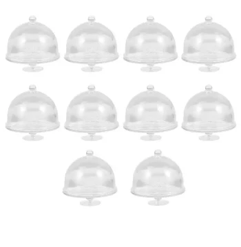 10pcs Cake Stand Dome Cover Cupcake Display Plate Candy