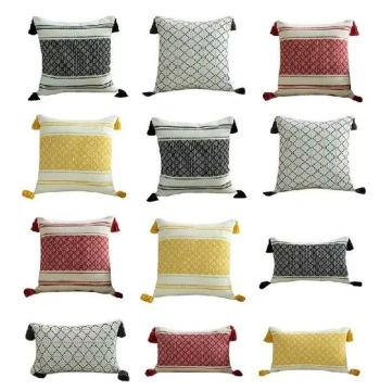 K1MF Penutup Bantal Boho Berumbai Dekorasi Gaya Nordik
