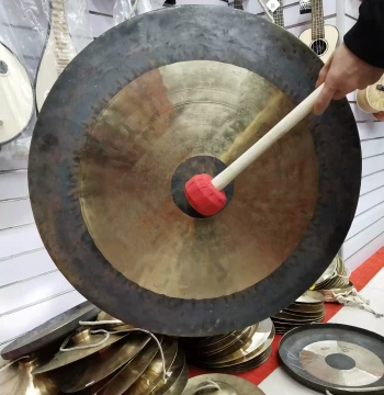 Handmade Bronze Gong with Stand for Grand Openings (Sizes: 40cm to 1 Meter)