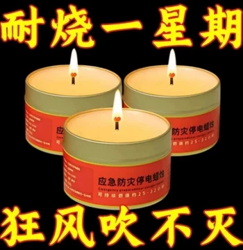 Emergency Windproof Candles, Smokeless and Odorless, Home Backup Lighting for Power Outages, Earthquake and Disaster Preparedness