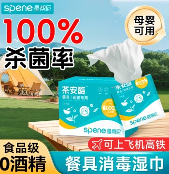 Food-Grade Disinfecting Wet Wipes for Bowls and Chopsticks - Alcohol-Free Portable Travel Cleaning for Kids