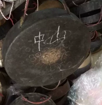 Antique Bronze Gong: Traditional High-Rim Flat-Bottom Copper Gong for Lion Dance and Folk Percussion