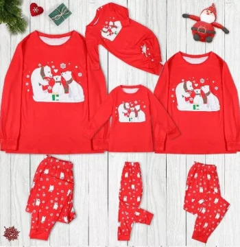 Family Matching Christmas Pajamas Set Women Baby Kid Dad