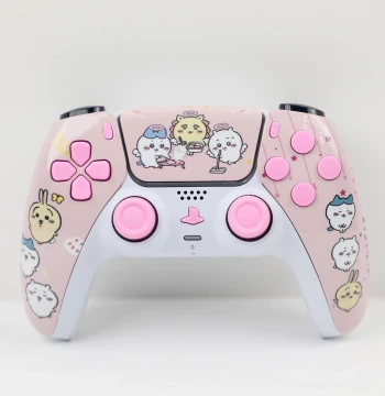 Modified PS5 Original Controller with TMR Joysticks, Chiikawa Theme Custom Shell, Wireless Controller for PC