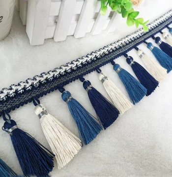 Tianhe European Style Curtain Lace, Tassels, Valance Trim for Sofas and Clothing, Sold by Cut Length