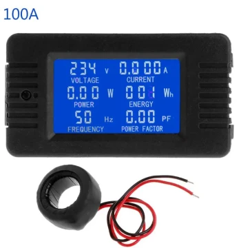 OOTDTY 6in1 Digital AC 80~260V Power Energy Monitor Voltage