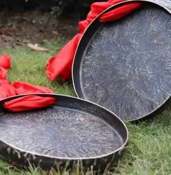 Sichuan Bronze Gong - Ritual Instrument for Taoist Priests and Ceremonies, Bronze Ritual Ware for Sichuan Opera Drum and Gong Ensemble