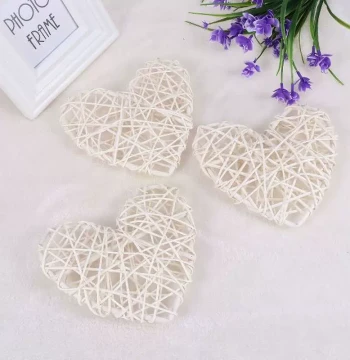 Filler Rattan Heart Balls Vase Decor Decorative Hearts