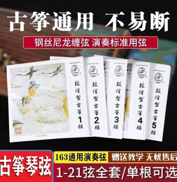 Professional Guzheng Strings Type A, Full Set 1-21, Single Strings 1-10, Standard 163CM for Beginners and General Use