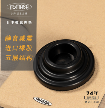 Vibration-Damping, Shock-Absorbing, Noise-Reducing Rubber Piano Foot Pads, Japanese Brand ITOMASA