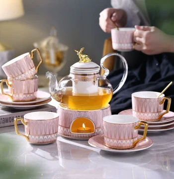 Premium Tea Set Gift for Weddings, Birthdays, Housewarmings; Ideal for New Couples, Colleagues, Friends, and Besties