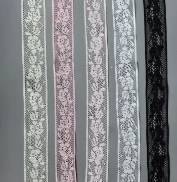 T902# Taiwan-Made Thin Sheer Lace Trim with Wavy Dots for Doll Clothes and Fabric Crafts