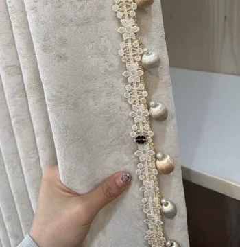 Curtain Accessories Simple Beaded Tassel Fringe Morris Beads Home Lace Decoration