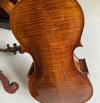 Shijia Cello for Beginners, Antique-Style Handcrafted Solid Wood Instrument for Adults and Children, Professional Grade for Exams and Solo Performance