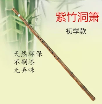 Beginner Xiao Flute Set - Short and Long Purple Bamboo Dongxiao in G and F Keys, 8-Hole Traditional Style