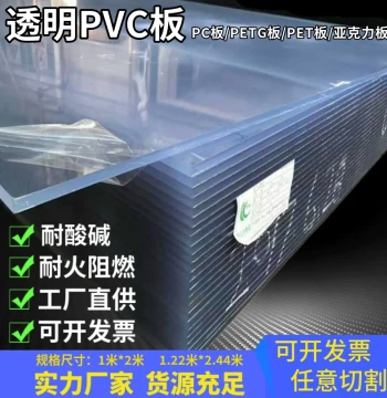 Transparent PVC Plastic Sheet, PC Endurance Board, Clear Rain Shield & Partition Panel, Custom High-Clarity Acrylic Processing
