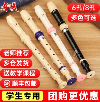 Qimei German-Style Soprano Recorder 6/8 Holes for Beginners and Students