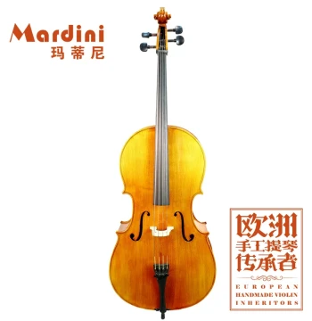Martini MC-03 Professional Cello - Solid Wood Master-Crafted Instrument for Exams, Performance, and Adult Instruction