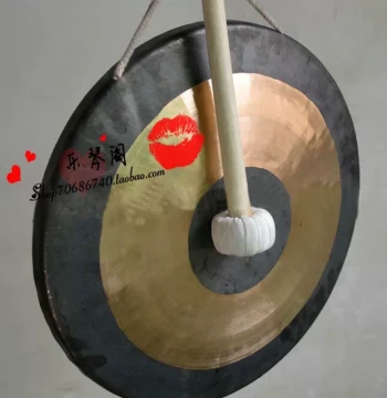 Jisu 40CM Gong, Large Copper Gong, Processional Gong, Chinese Gong, Feng Shui Gong, 40cm Big Gong with Mallet