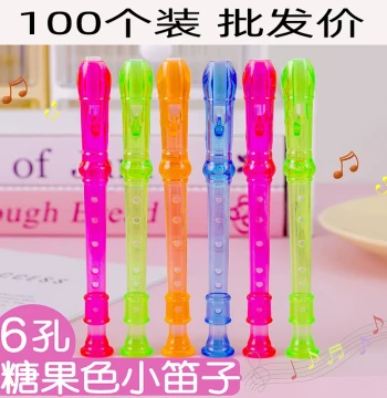 6-Hole Transparent Mini Recorder for Children's Early Education - Creative Baby Musical Instrument and Blow Toy, Small Gift