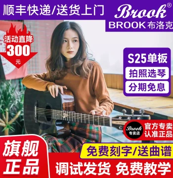 Brook S25 Acoustic Guitar Top 10 Brand Official Flagship Store Genuine Solid Wood New Black Electro-Acoustic