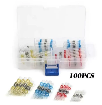 100PCS Waterproof Solder Terminals Seal Heat Shrink Butt Wir
