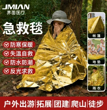 Emergency Thermal Blanket for Outdoor Survival, Hypothermia Prevention, and Cold Weather Gear