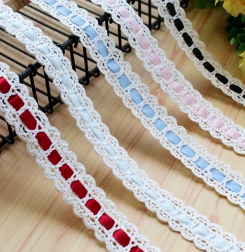 Wholesale 2cm New Colorful Ribbon Thread Cotton Lace Trim Handmade DIY Children's Wear Classical Hanfu Decorative Fabric