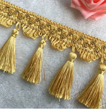 Tianhe New European-Style Curtain Lace Trim – Wedding Decor, Sofa Accessories, Textile Pillow Edging, Tassel Fringe Sold by the Yard