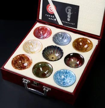 Yao Bian Teacup Set, Ceramic Tasting Cups, Jianzhan Master Cup, Tea Bowl, Kung Fu Tea Set, New Chinese Style