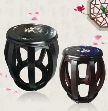 Xiansheng Instruments Solid Wood Guzheng Stool, Waist Drum Stool, Yangzhou Qin Stool