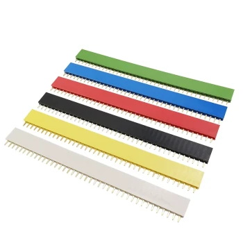 12Pcs 6 Colors 2.54mm 1x40 Pin Single Row Female Pin Header