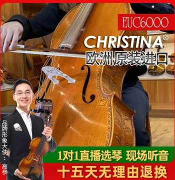 Crescent EUC6000 European Import Cello Professional Solid Wood Handcrafted Performance Grade for Kids