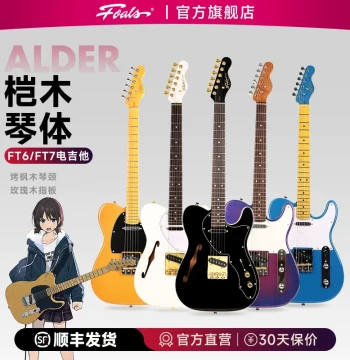 Foals Electric Guitar FT6/7 – Advanced Stage Performance Model, 22 Frets, TE Configuration, Single-Coil Pickups