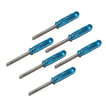 45mm Crystal Transparent Blue Mini Screwdriver Set - Phillips & Flathead for Glasses and Watch Repair
