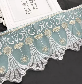 New 17cm Double-Layer Sofa Cushion Lace Trim, Extended Curtain Bottom Edge Blackout Accessory for Side Tables and Bedspreads