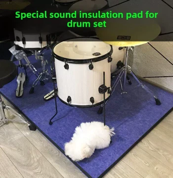 Drum Kit Mat, Soundproof Pad, Carpet Mat, Anti-Slip Noise Reduction Pad, Home Thickened Digital Drum Shock Absorber, Drum Pad, Floor Mat