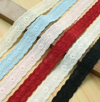 Hot Sale Sunflower Cotton Lace Trim DIY Skirt Hem Sleeve Pet Clothing Material 6 Colors Available