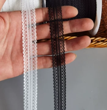 T549#-2 Taiwan-Made Thin Sheer Lace Trim, Fairy-Style Wavy Dot Pattern, Small Lace for Doll Clothes and Garment Accessories