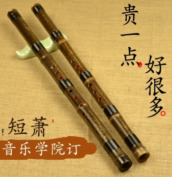 [Ting Yu] 8-Hole Short Xiao Flute in F/G Key – Professional Grade Purple Bamboo Instrument for Beginners and Performers