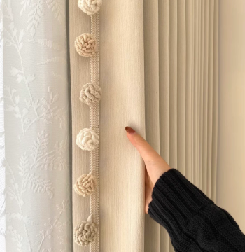 Xiaohongshu Hit Pinecone Ball Curtain Trim - Lace Edging Accessories for Curtain Decoration (In Stock)
