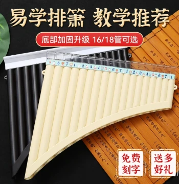 Easy-Learn Panpipe 16/18 Pipes Beginner Professional Performance Folk Instrument Children Elementary School Entry Special Pan Flute
