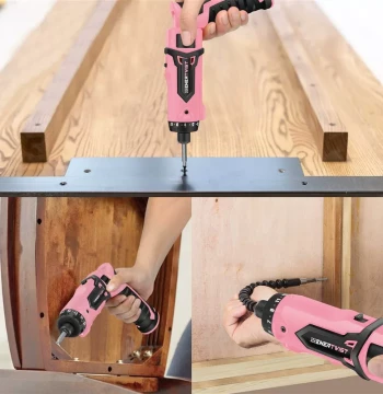 Hot-Selling Dual-Use Rotating Pink Home Lithium Rechargeable 8V Electric Screwdriver, Compact Electric Driver
