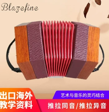 Blazefine Hexagonal Concertina Anglo English Style Push/Pull Same/Different Tone with Free Tutorial Manual