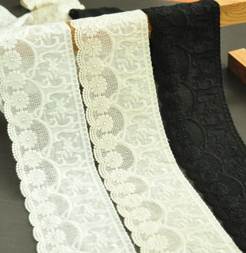 Thickened Pure Cotton 3D Water-Soluble Embroidered Lace Trim for DIY Clothing Decoration, 10cm
