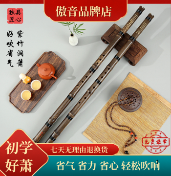 Aoyin Dongxiao Flute for Beginners to Professionals, F Key or G Key, 8-Hole Southern Xiao, Traditional Chinese Instrument